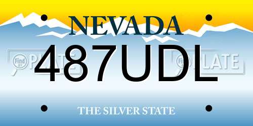 487UDL Nevada License Plate
