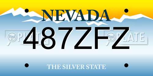 487ZFZ Nevada License Plate