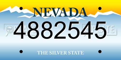 4882545 Nevada License Plate