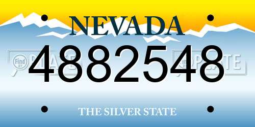 4882548 Nevada License Plate