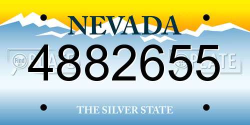 4882655 Nevada License Plate