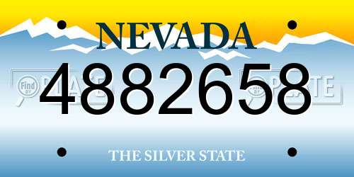4882658 Nevada License Plate