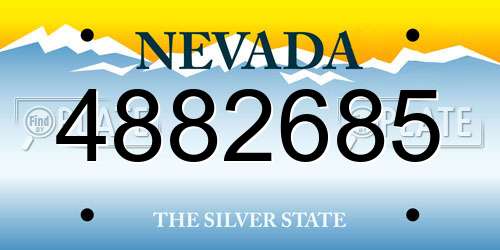 4882685 Nevada License Plate