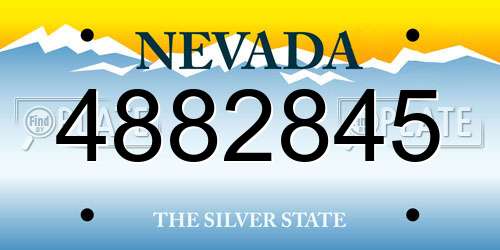 4882845 Nevada License Plate