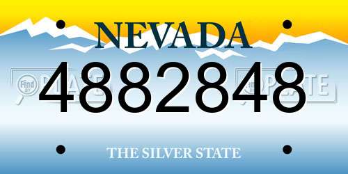 4882848 Nevada License Plate