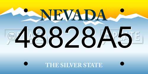 48828A5 Nevada License Plate