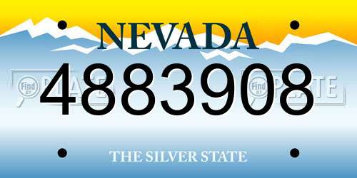 4883908 Nevada License Plate