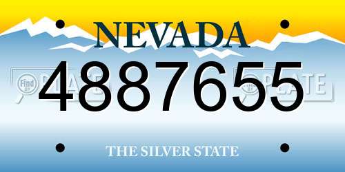 4887655 Nevada License Plate