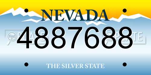4887688 Nevada License Plate