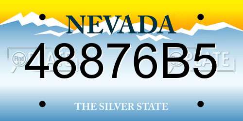 48876B5 Nevada License Plate