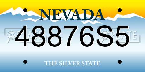 48876S5 Nevada License Plate