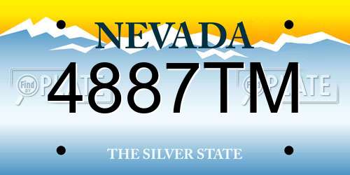 4887TM Nevada License Plate