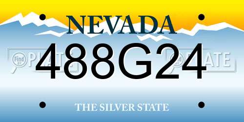488G24 Nevada License Plate