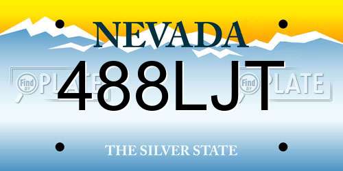 488LJT Nevada License Plate