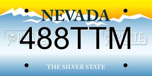 488TTM Nevada License Plate
