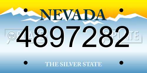 4897282 Nevada License Plate
