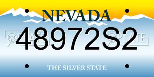 48972S2 Nevada License Plate