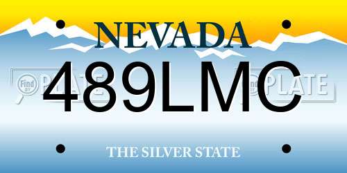 489LMC Nevada License Plate