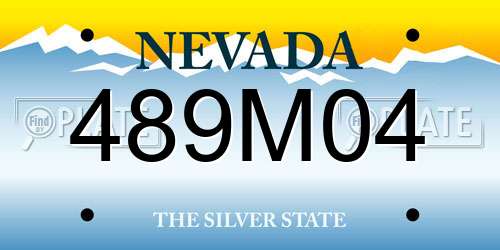 489M04 Nevada License Plate