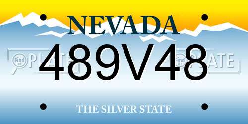 489V48 Nevada License Plate
