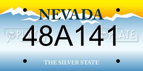 48A141 Nevada License Plate