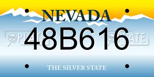 48B616 Nevada License Plate