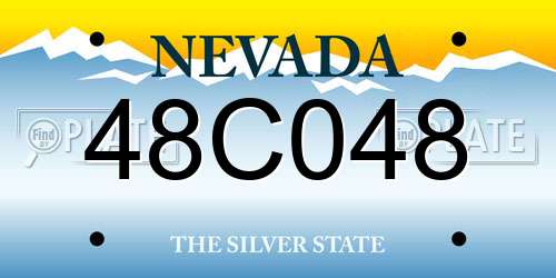 48C048 Nevada License Plate