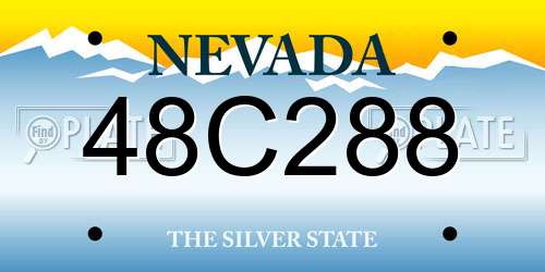 48C288 Nevada License Plate