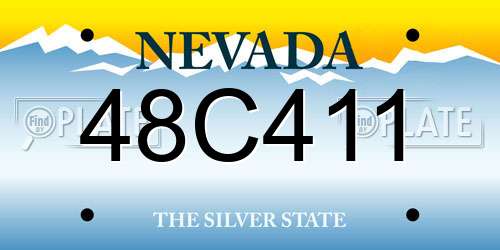 48C411 Nevada License Plate