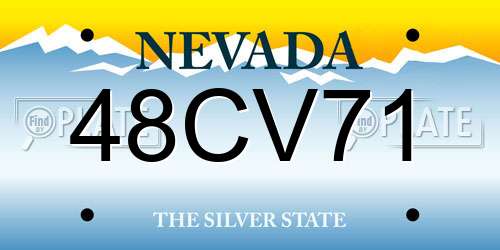 48CV71 Nevada License Plate