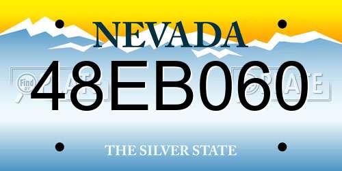 48EB060 Nevada License Plate