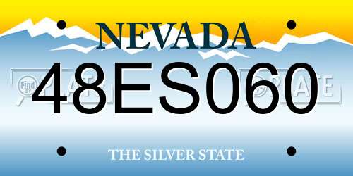 48ES060 Nevada License Plate