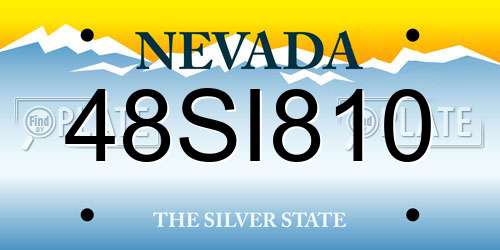 48SI810 Nevada License Plate