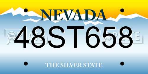 48ST658 Nevada License Plate