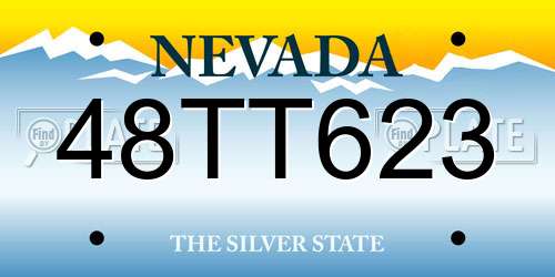 48TT623 Nevada License Plate
