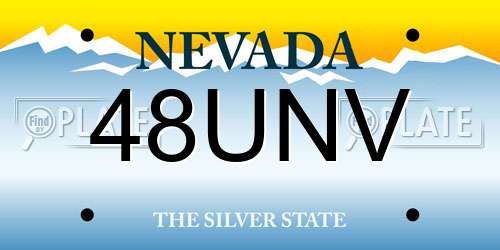48UNV Nevada License Plate