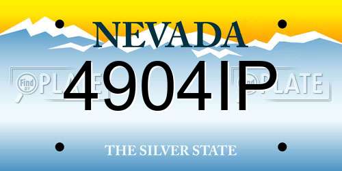 4904IP Nevada License Plate