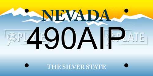 490AIP Nevada License Plate