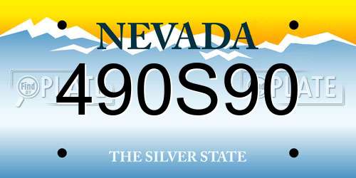 490S90 Nevada License Plate