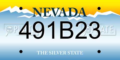 491B23 Nevada License Plate