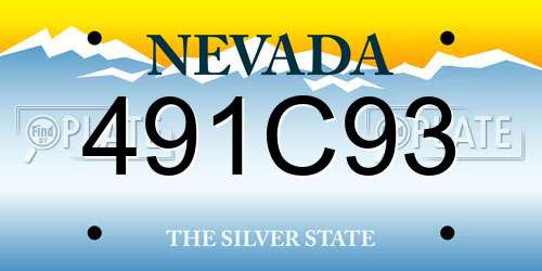 491C93 Nevada License Plate