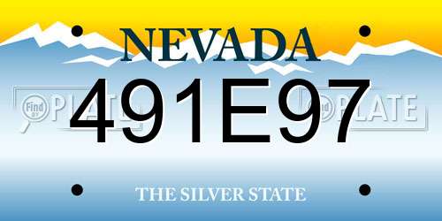 491E97 Nevada License Plate