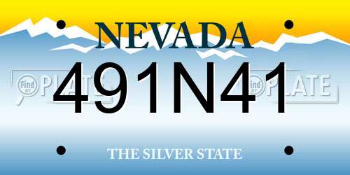491N41 Nevada License Plate