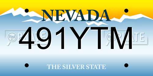 491YTM Nevada License Plate