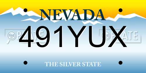 491YUX Nevada License Plate