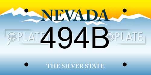 494B Nevada License Plate