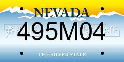 495M04 Nevada License Plate