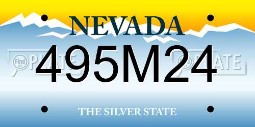 495M24 Nevada License Plate