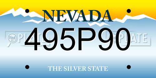 495P90 Nevada License Plate