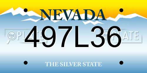 497L36 Nevada License Plate